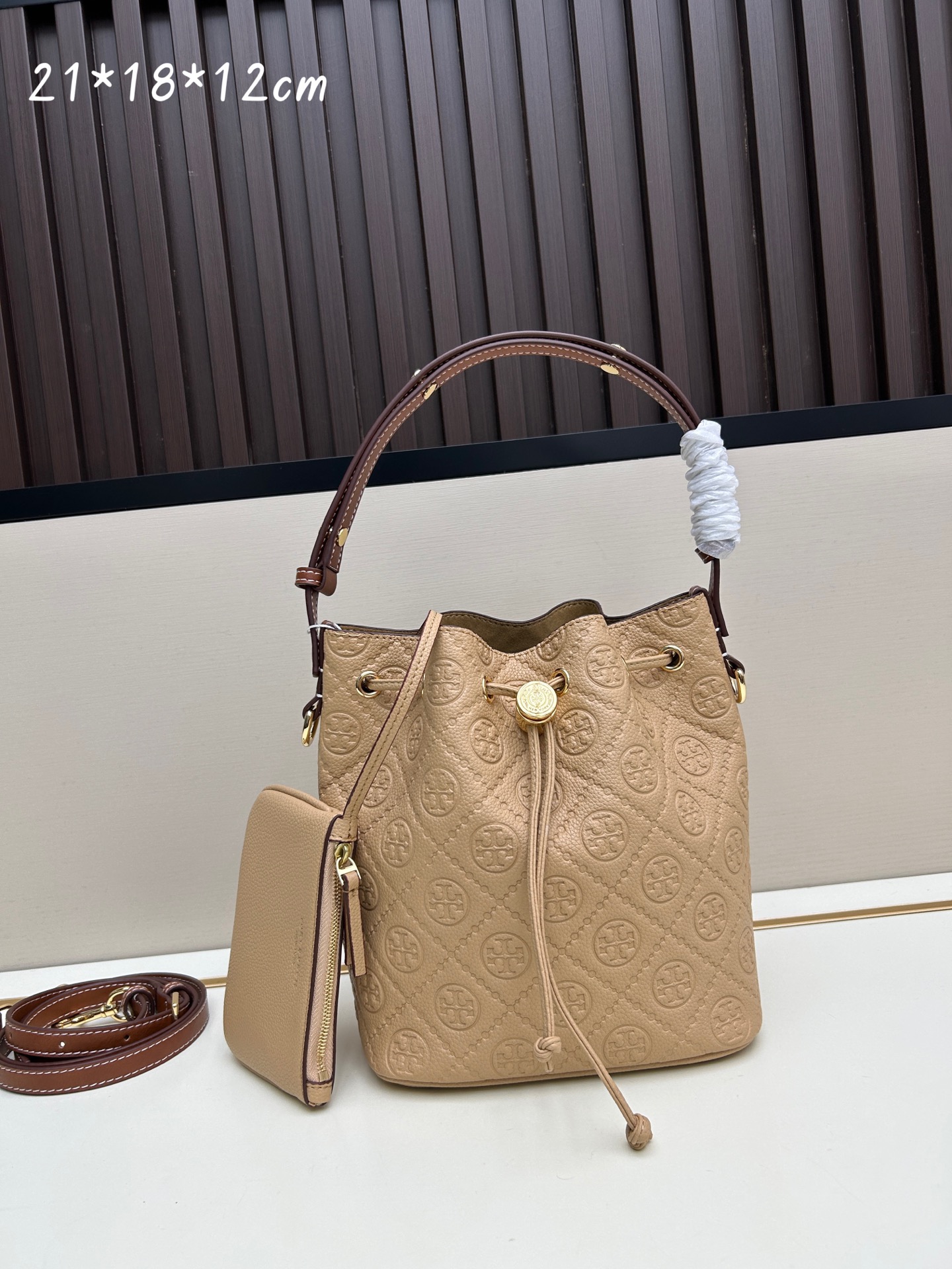 Tory Burch T Monogram Bucket Bag - Image 1