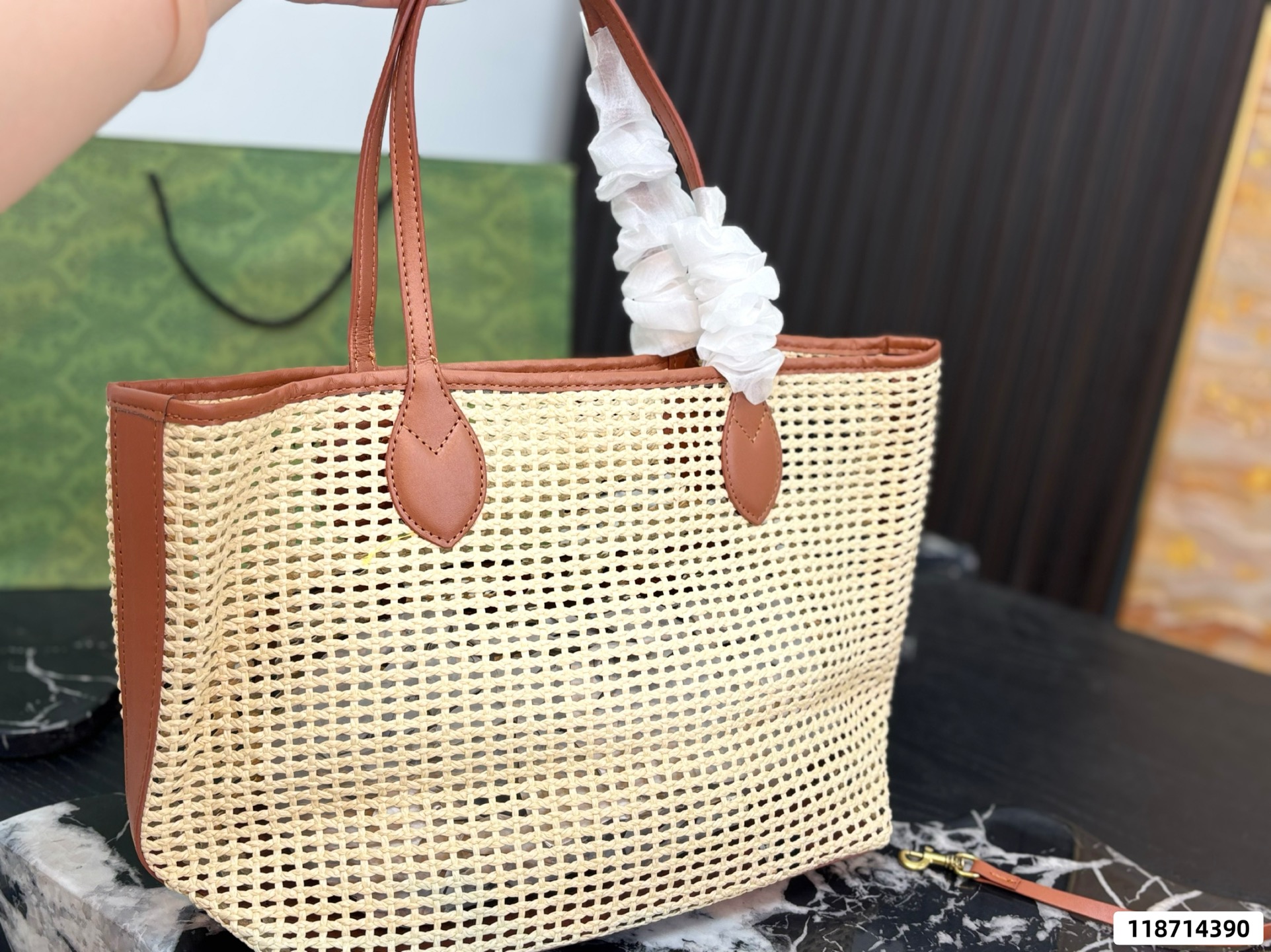 Gucci Straw Bag - Image 6