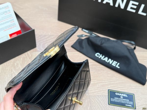 CHANEL Calfskin Quilted Mini Perfect Fit Flap Black