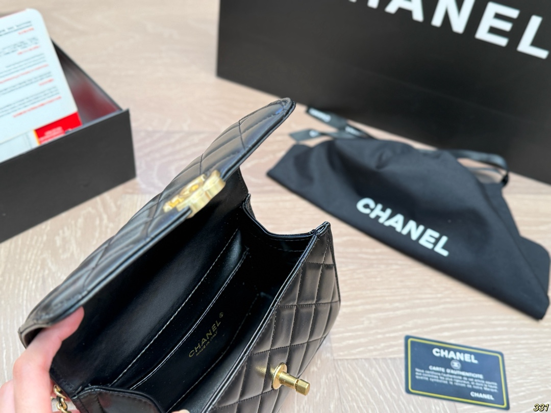 CHANEL Calfskin Quilted Mini Perfect Fit Flap Black - Image 7