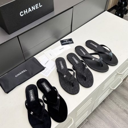 Chanel Crystal CC Thong Sandals