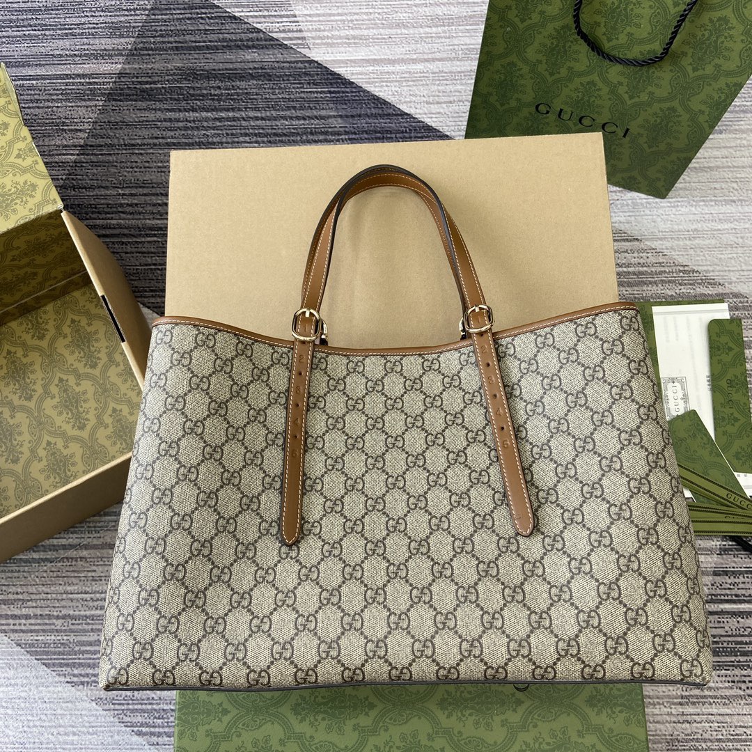 Gucci GG Emblem Large Tote Bag - Image 3