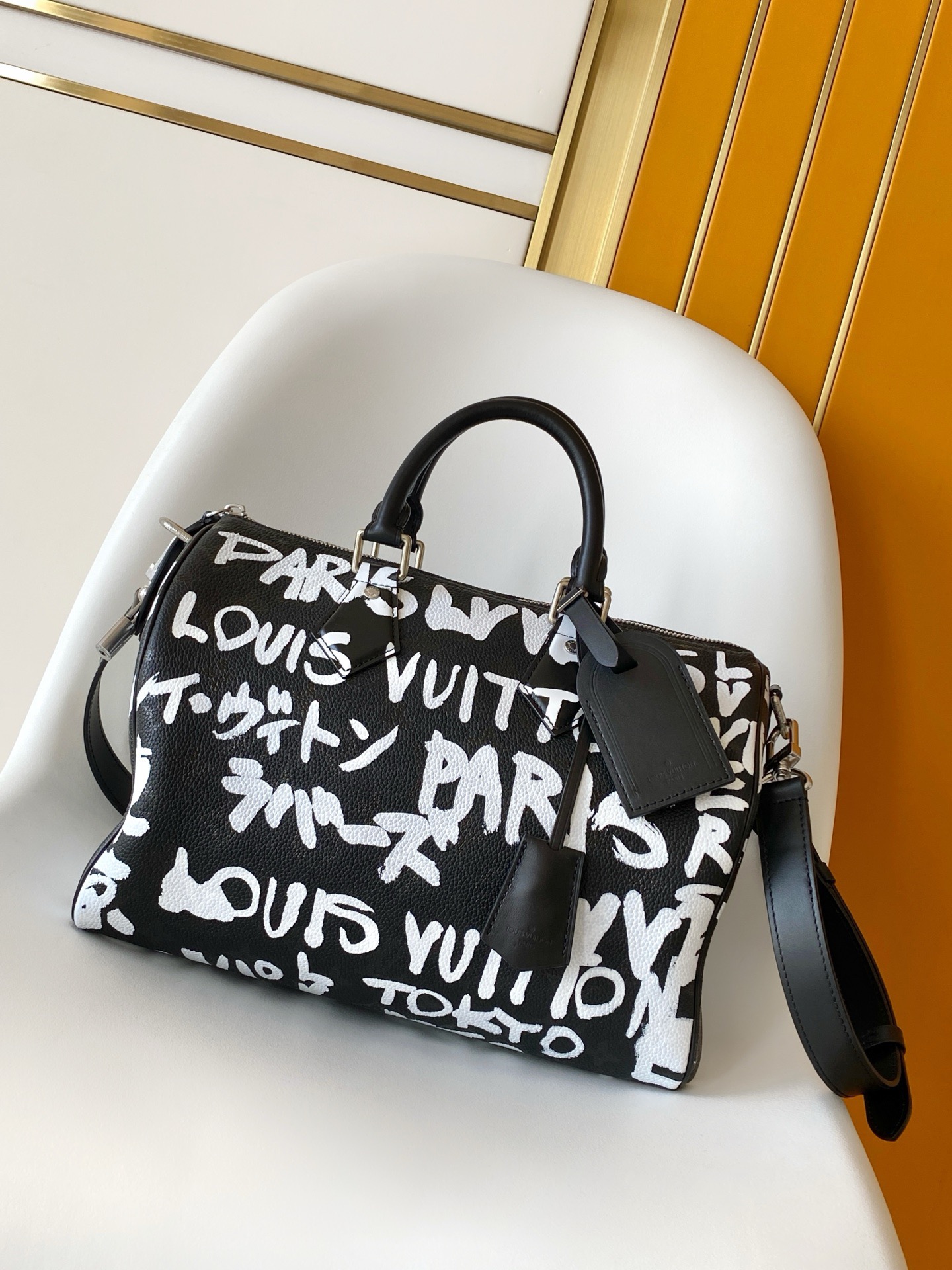 LV Speedy P9 Bandoulière 30 Scribble Autres Cuirs Monogram - Image 2