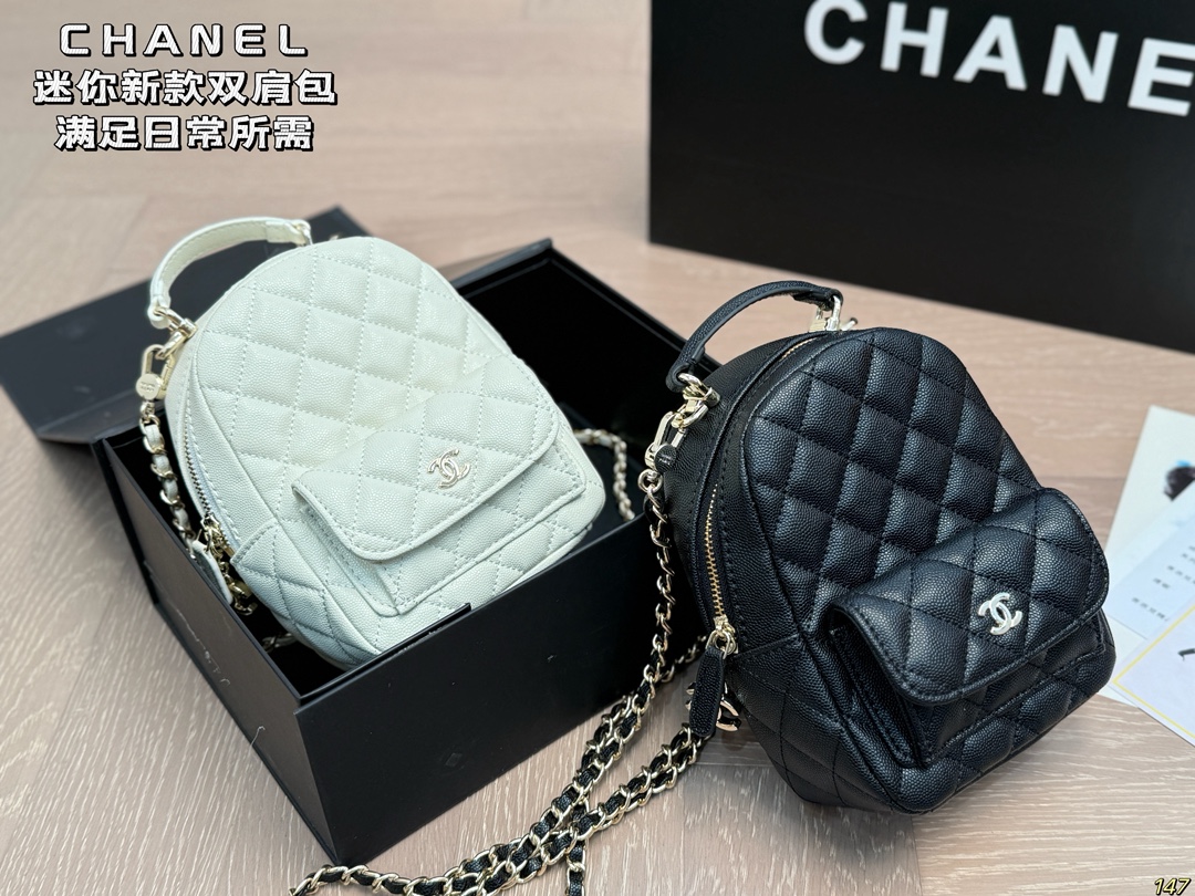 CHANEL Caviar Quilted CC Mini Classic Backpack - Image 3