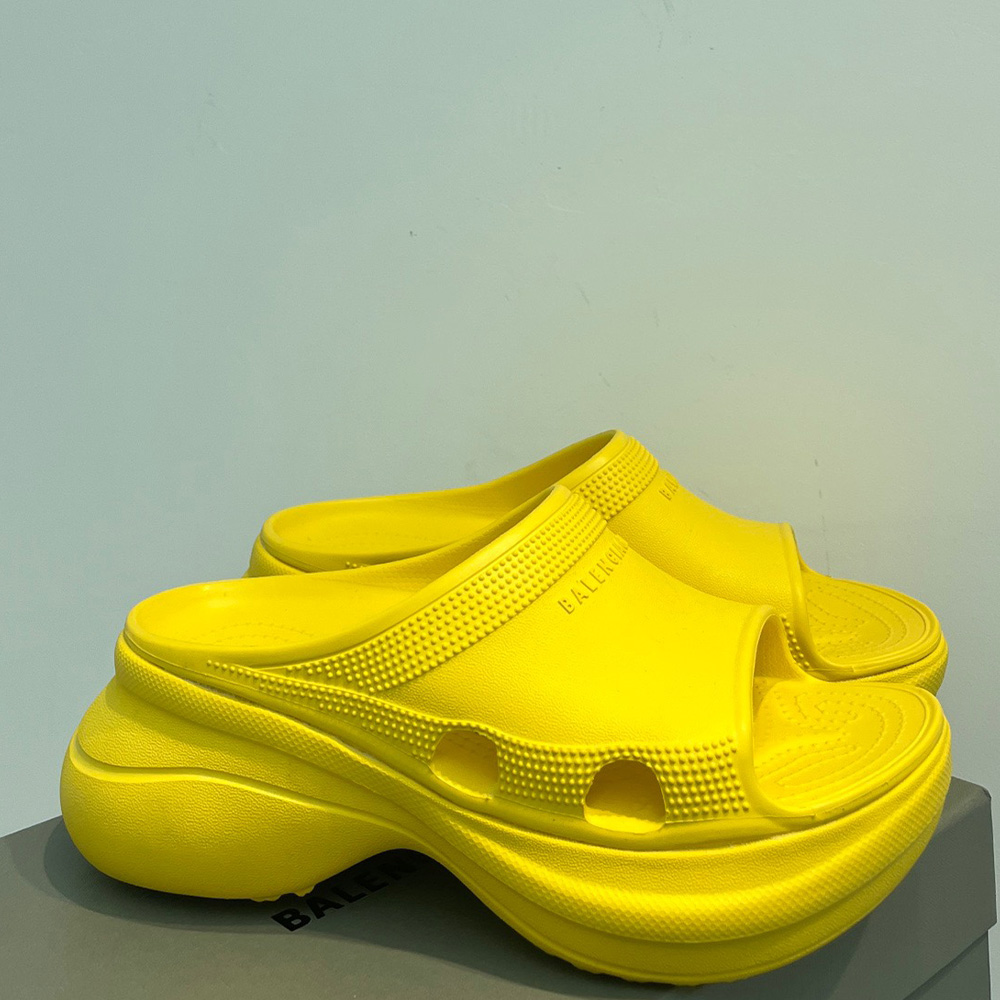 Balenciaga Pool Crocs Rubber Platform Slippers  Slide Sandal - Image 4