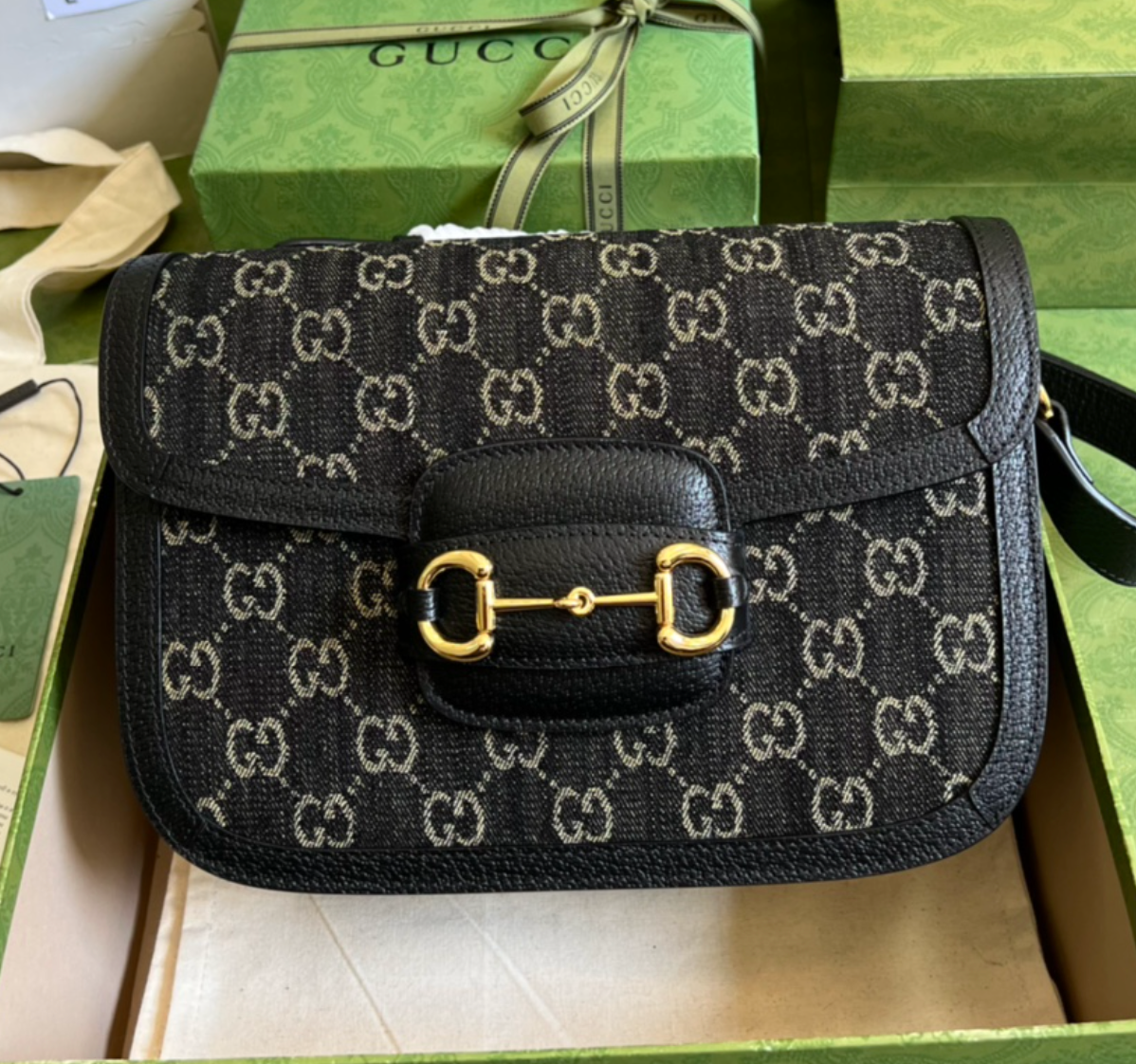GUCCI 1955 Horsebit Shoulder Bag - Image 11