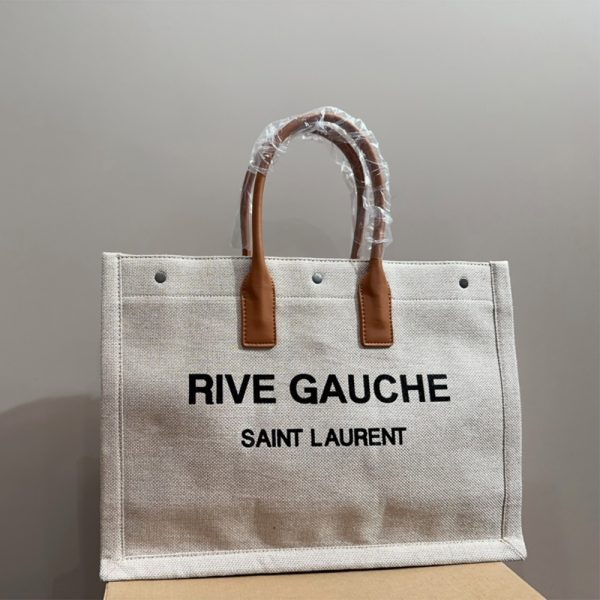 Saint Laurent YSL  Rive Gauche canvas tote bag