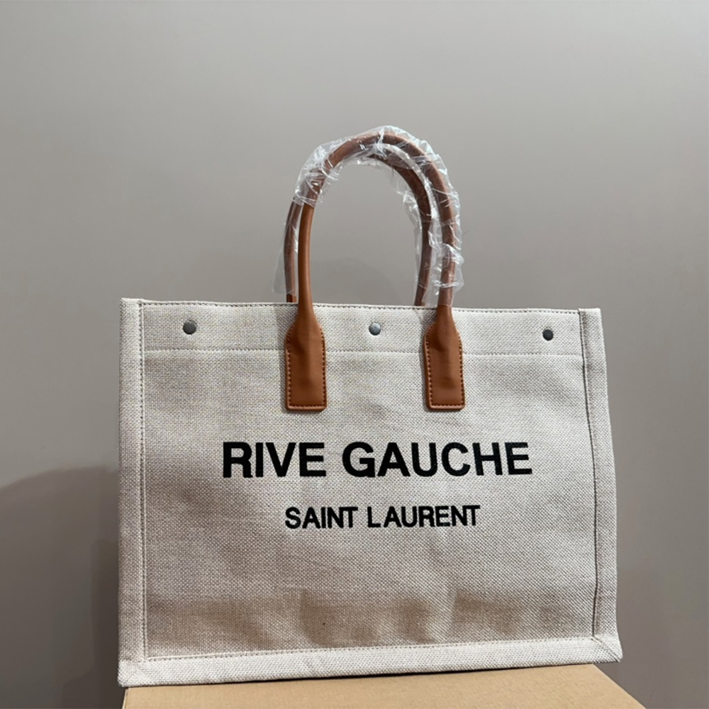 Saint Laurent YSL  Rive Gauche canvas tote bag - Image 5