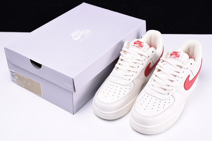 Nike Air Force 1 07 White Sport Red New Shoes 315122-126 - Image 5