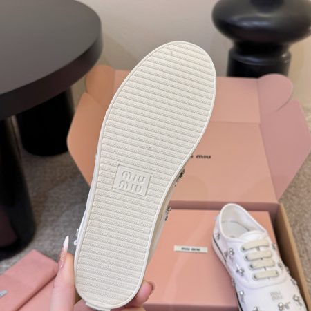 Miu Miu Embroidered Women Sneakers - Image 9