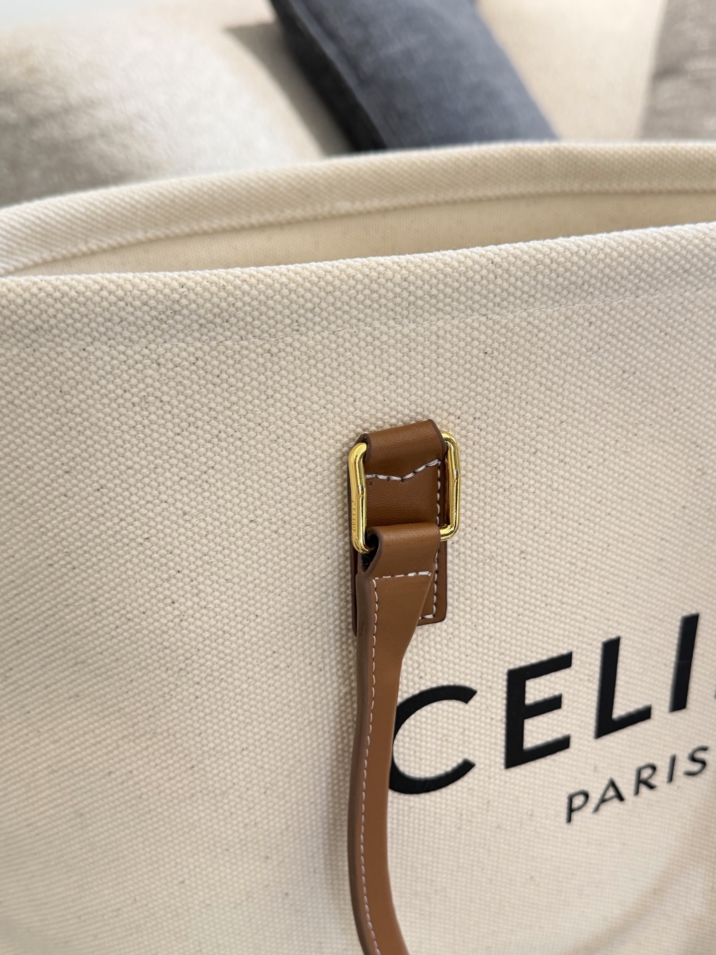 Celine Denim Canvas Tote Bag - Image 9