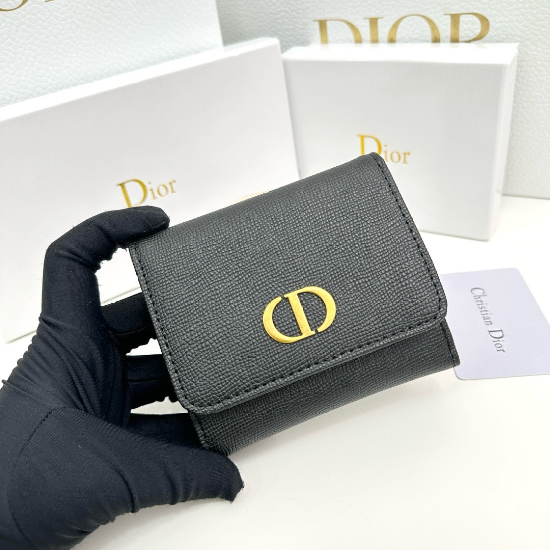 Dior Montaigne Lotus Folding Wallet - Image 3