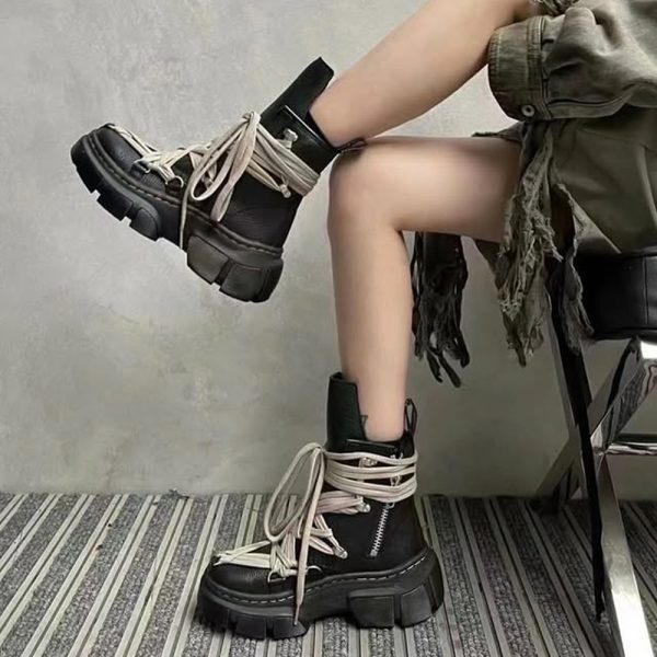 DR. MARTENS X RICK OWENS 1460 DMXL MEGALACE BOOT
