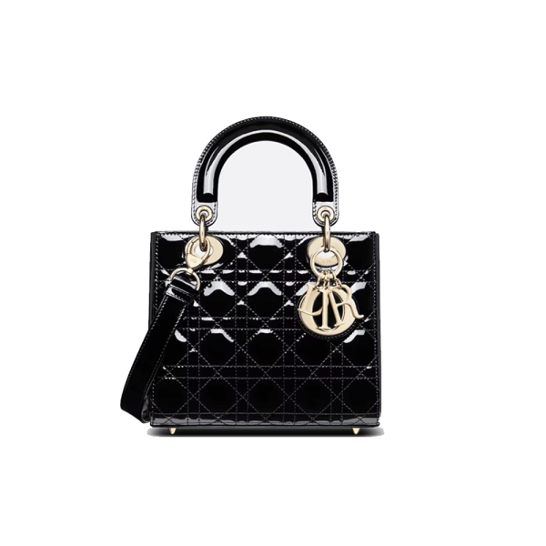 Dior Small Lady Bag Lacquered Calfskin Top Quality