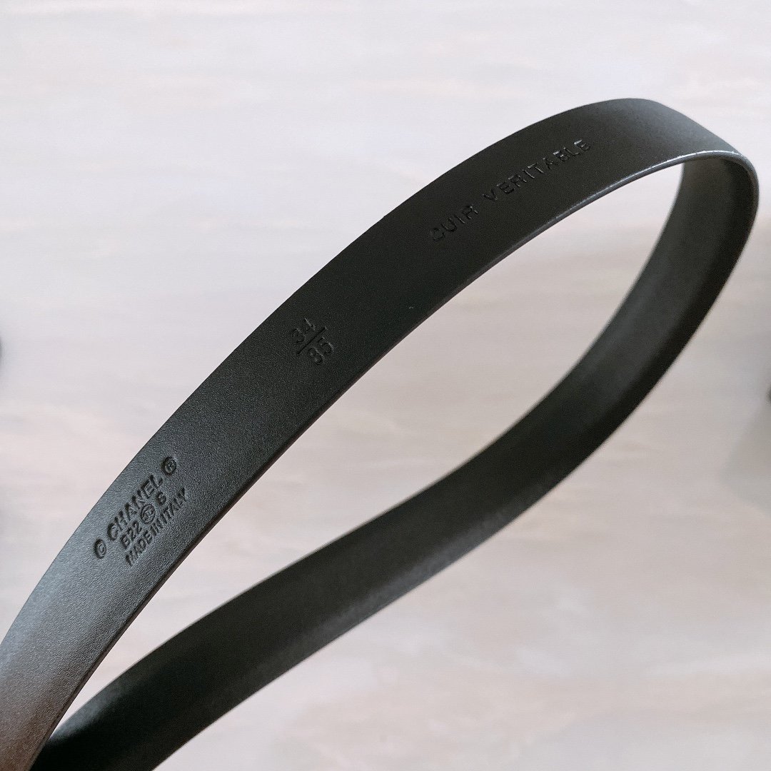Chanel Belt With Ribbon Buckle Black Women Belt 30MM - Image 6