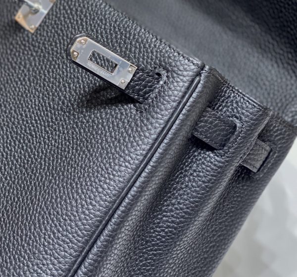Hermès Kelly 25 black togo leather palladium hardware