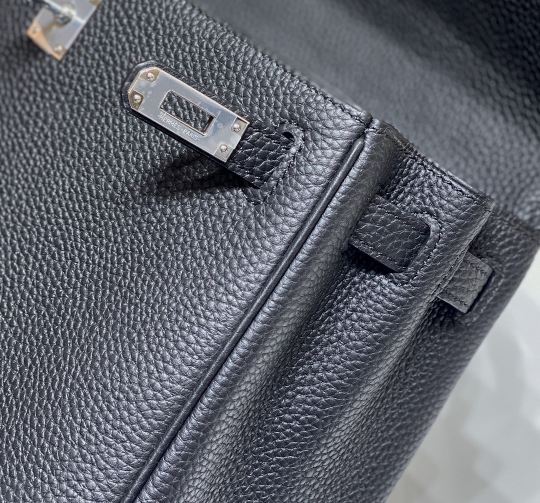 Hermès Kelly 25 black togo leather palladium hardware - Image 7