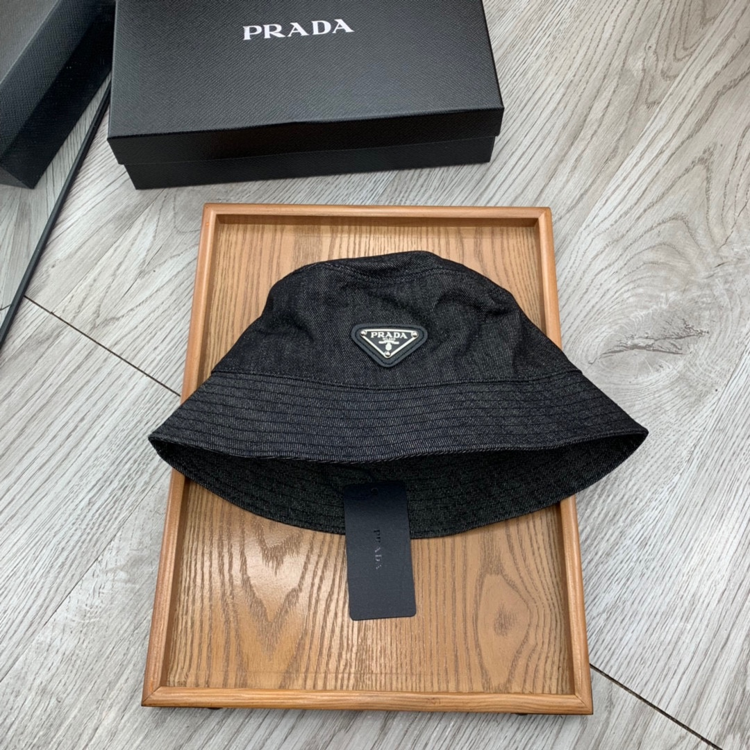 Prada Cotton Printed Fisherman's Hat Sunhat - Image 2