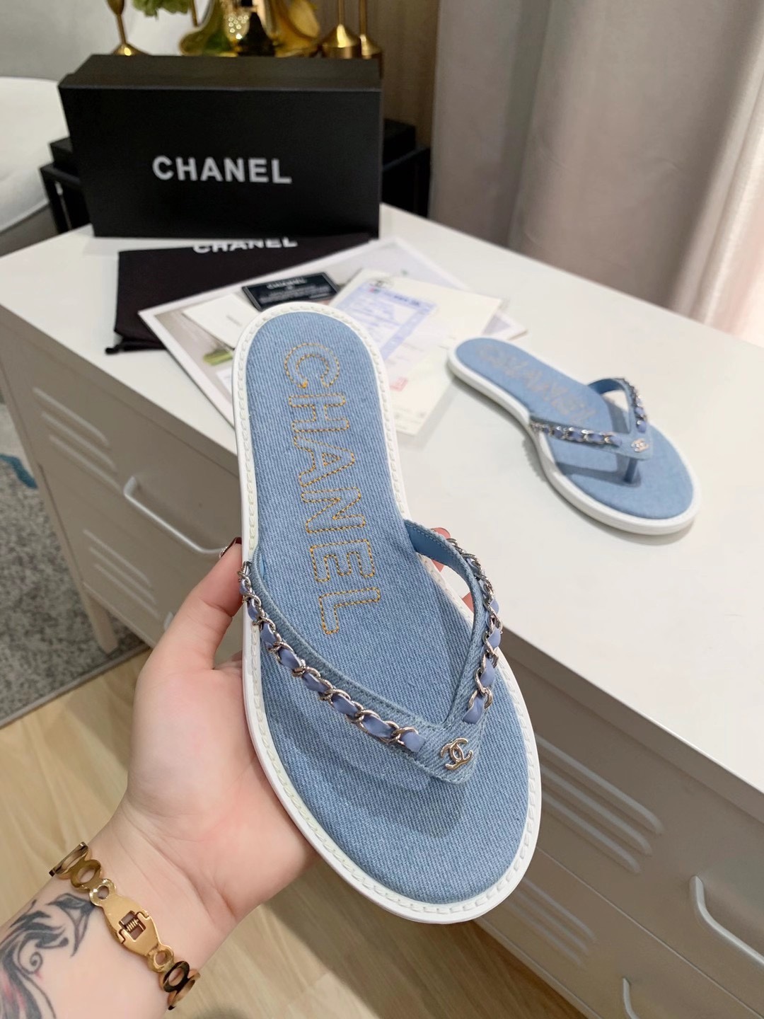Chanel Coco Mark Thong Sandals - Image 5