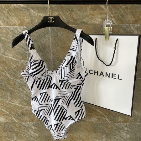Chanel One-Piece Swimsuit Swimwear