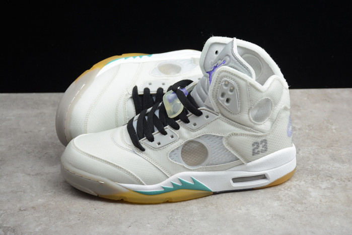 Off-White Air Jordan 5 white green purple CT8480-105 - Image 31