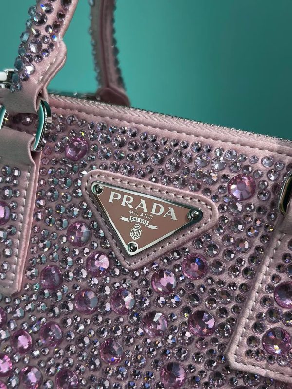 Prada Galleria Anti Crystal Handbag Pink