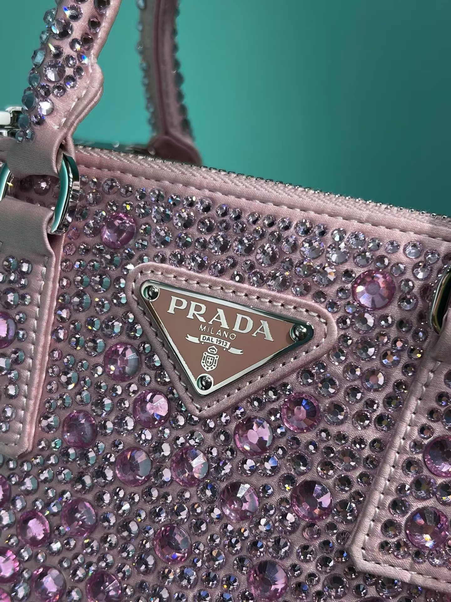 Prada Galleria Anti Crystal Handbag Pink - Image 7