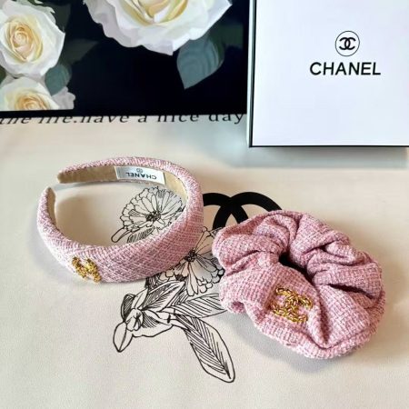 Chanel New Two-Piece Headband Set + Hair Tie - Image 1