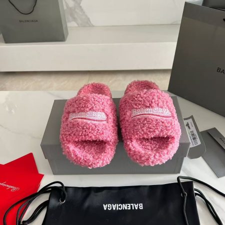 Balenciaga Fall/Winter Fur-Lined Slippers