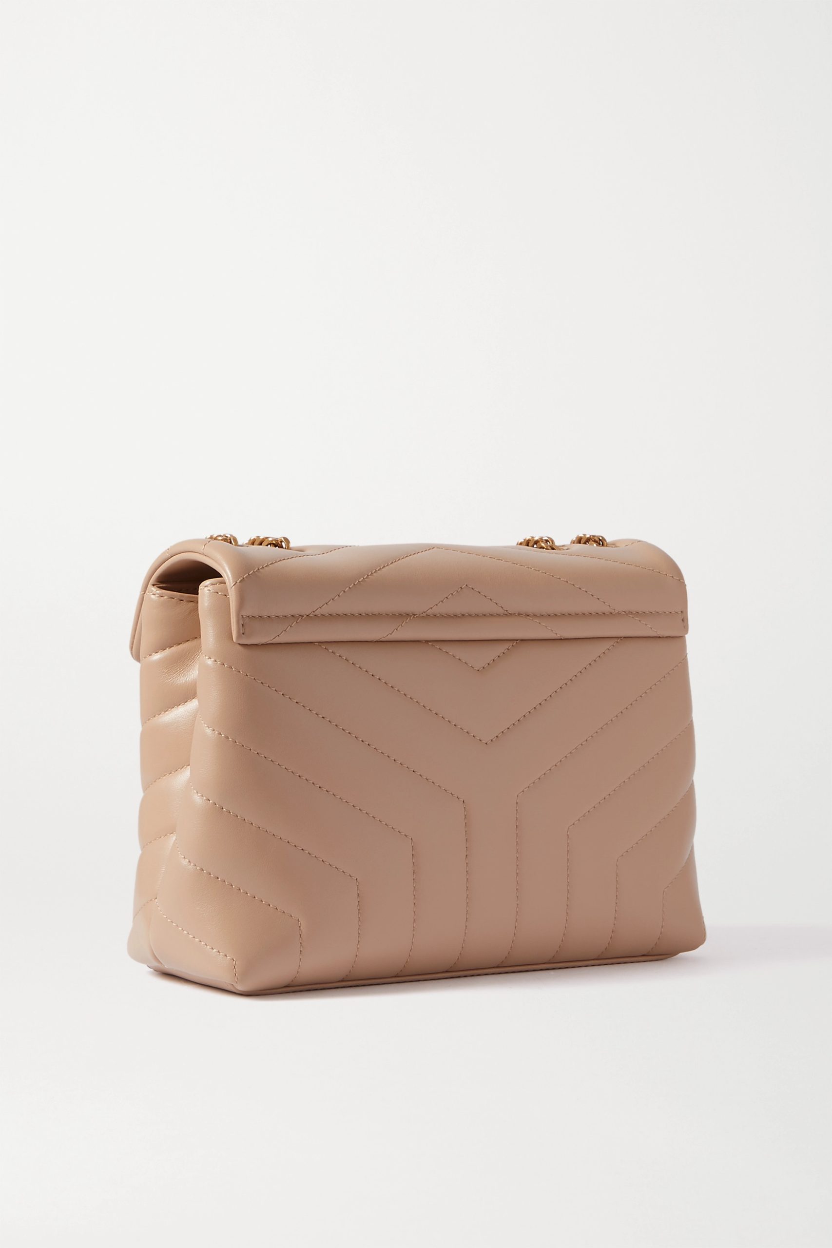 SAINT LAURENT Loulou small quilted leather shoulder bag beige - Image 3