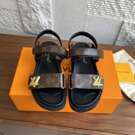 LV Sunset Flat Comfort Sandals in Monogram Canvas