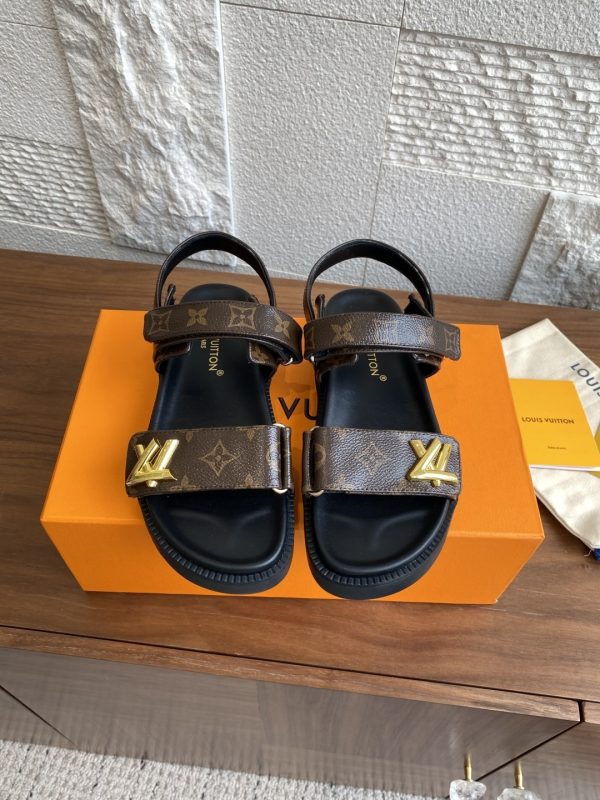 LV Sunset Flat Comfort Sandals in Monogram Canvas