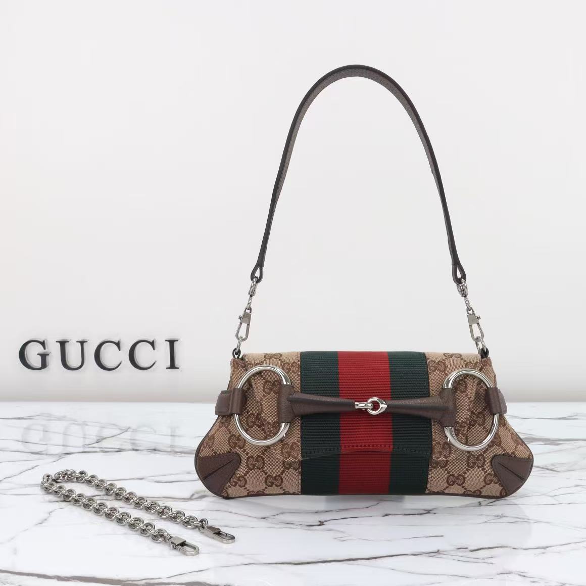 Gucci Horsebit Chain Shoulder Bag - Image 4