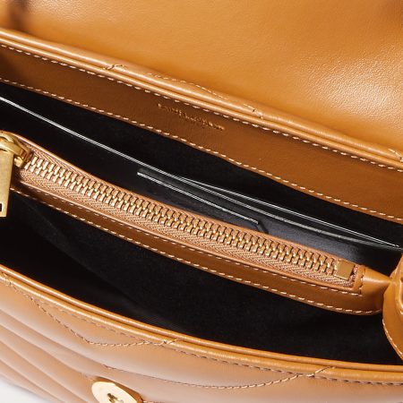SAINT LAURENT YSL Loulou Small Quilted Leather Shoulder Bag Tan - Image 5
