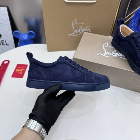 Christian Louboutin Navy Suede Couple's Shoes - Image 4