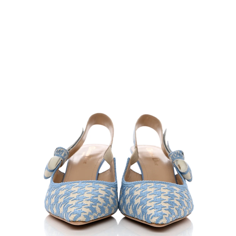 Dior Cotton Houndstooth J'Adior Slingback Heels - Image 2