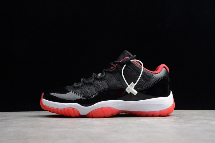 AIR JORDAN 11 RETRO LOW "BRED" BLACK/ RED mens 528895-012 - Image 2