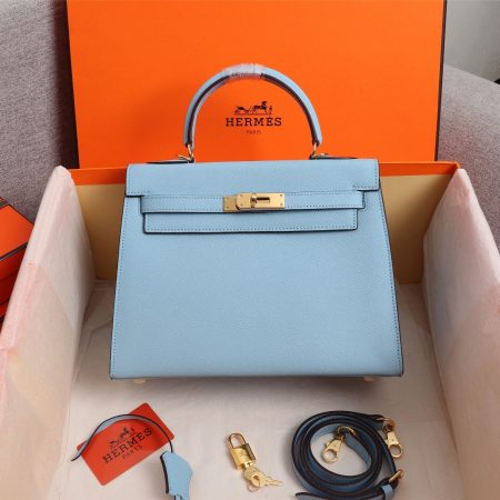 Hermes Kelly Gold Buckle Bag-Epsom - Image 7