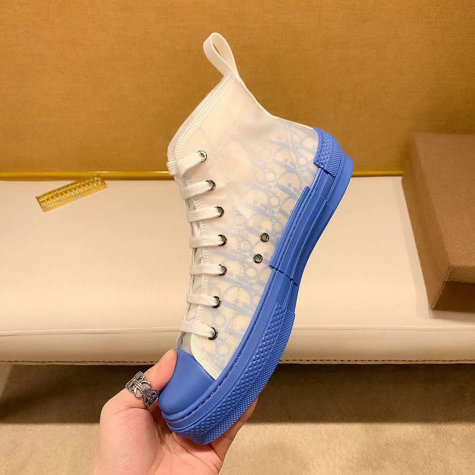 Dior B23 Low Top Logo Oblique Gradient Blue Canvas - Image 6