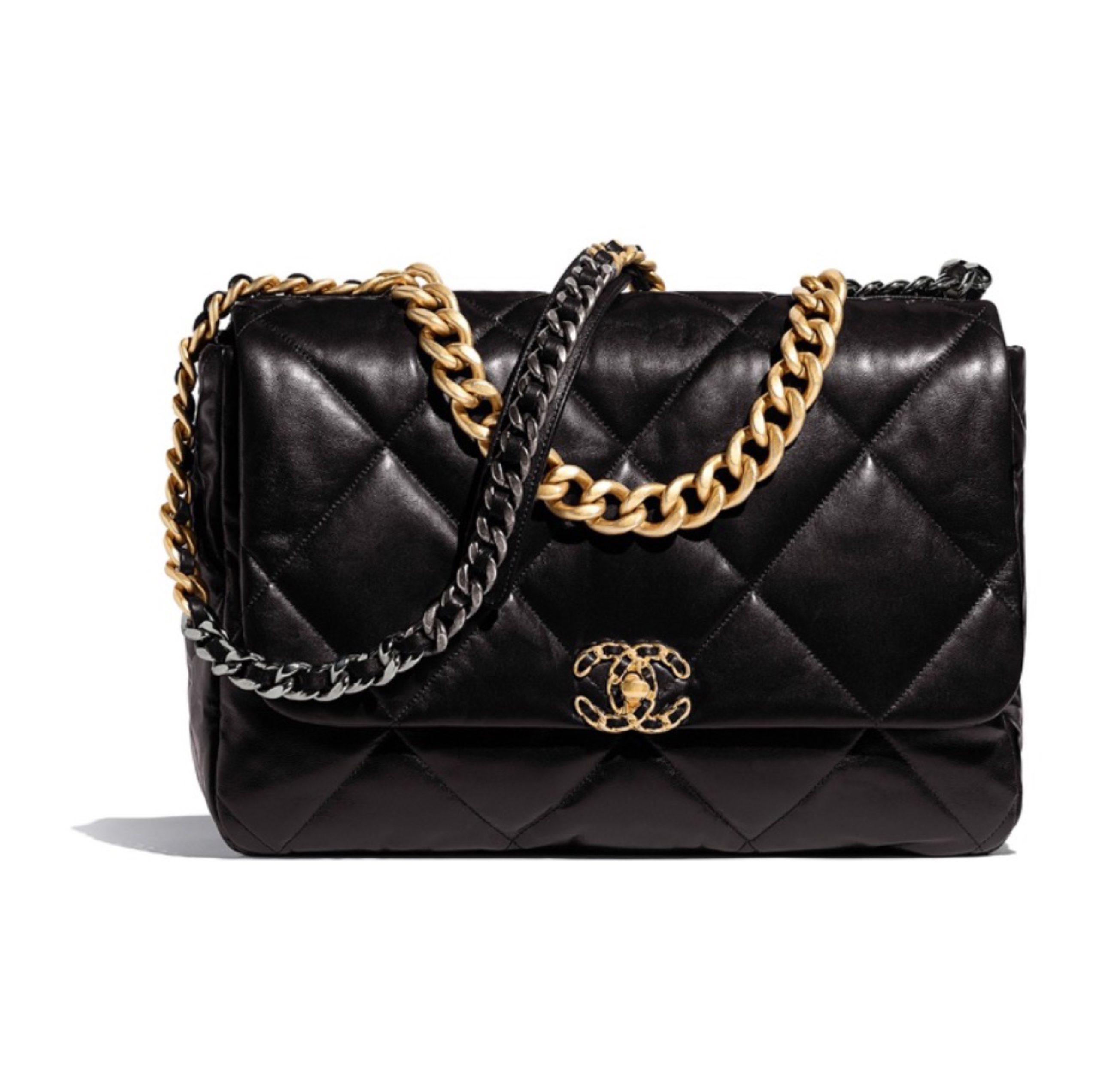 Chanel 19bag   Gold Buckle Shoulder Crossbody Bag - Image 1