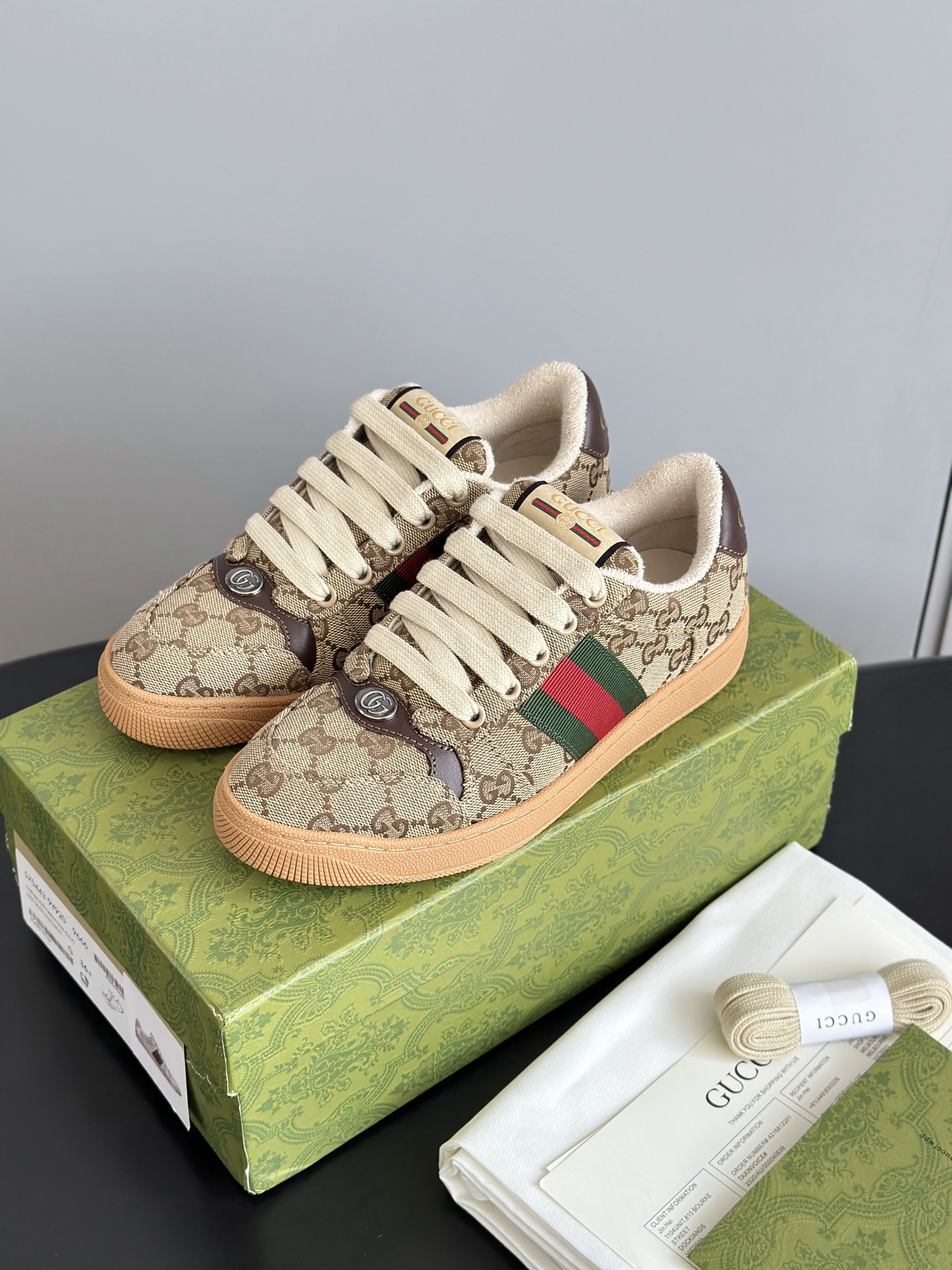 Gucci Men's Screener Sneaker 10A - Image 4