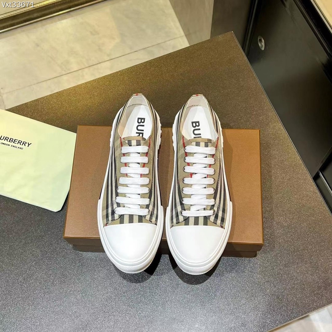 Burberry Men's Jack Check Low Top Tennis Sneakers - Image 8