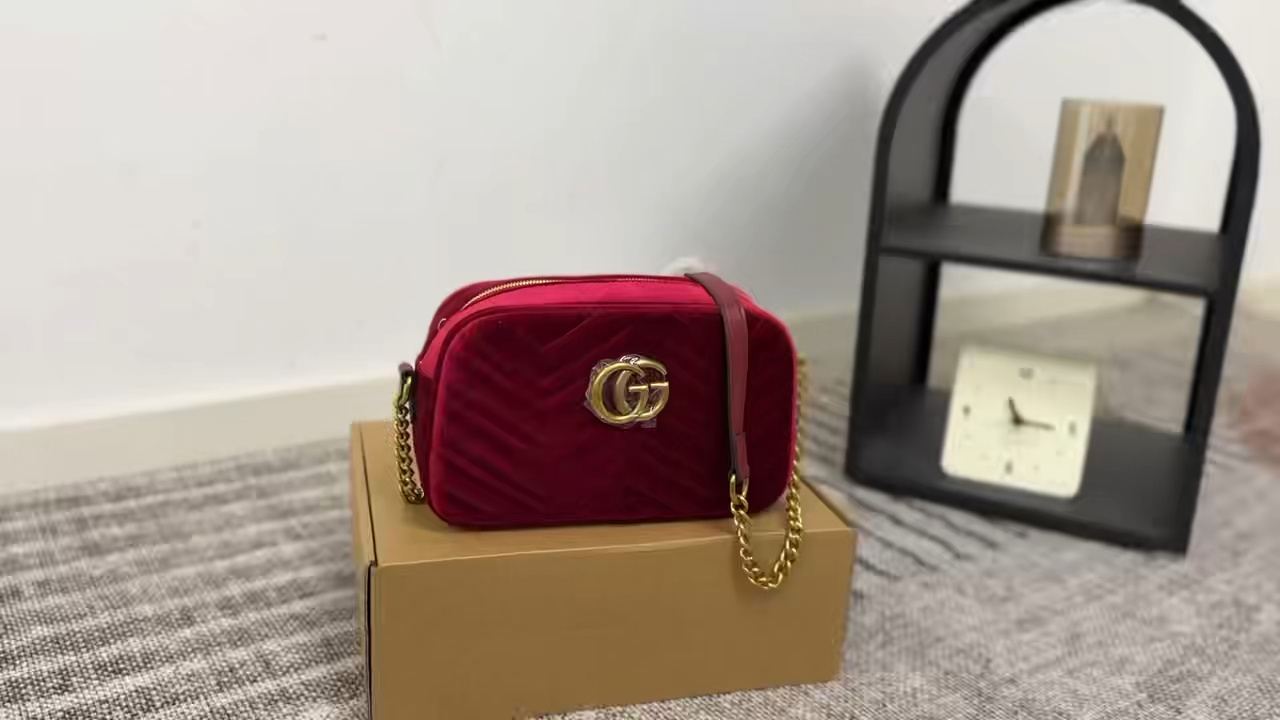 Gucci Velvet Camera Bag - Image 1