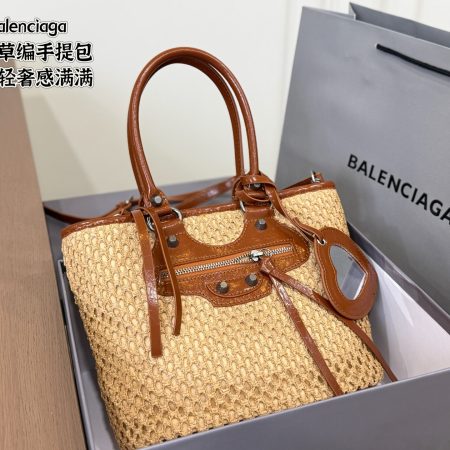 Balenciaga Straw Tote Bag