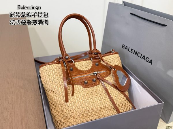 Balenciaga Straw Tote Bag