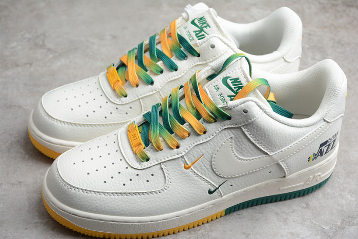 Nike Air Force 1 07 Low White Green Noise Yellow Shoes ZJ6695-303 - Image 7