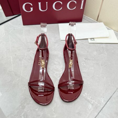 Gucci White bamboo leather sandals - Image 6