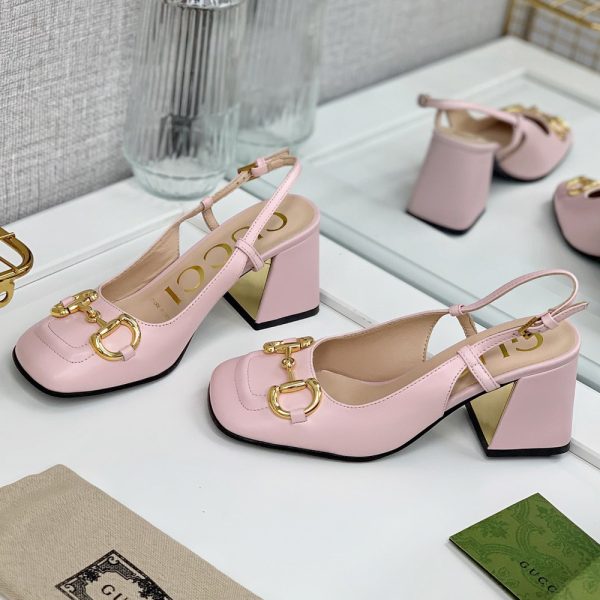 Gucci Buckle High Heels Slide Sandal