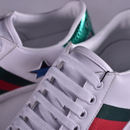 Gucci Ace Embroidered Low-Top Sneaker WITH COLORFUL STARS 431942-A38G1 - Image 11