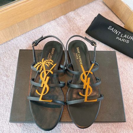 Saint Laurent YSL Open-toe Fashion Goes With Everything Slide Sandal - Image 3